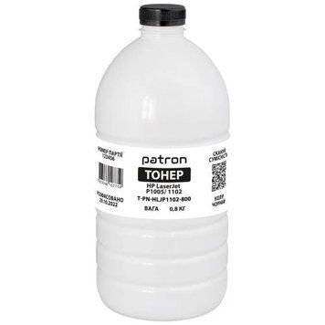 Тонер HP LJ P1005/1505/M1120/M1522, Canon LBP-3010/3100/3250, 800 г, Patron (PN-HLJP1102-800) 1658220 фото