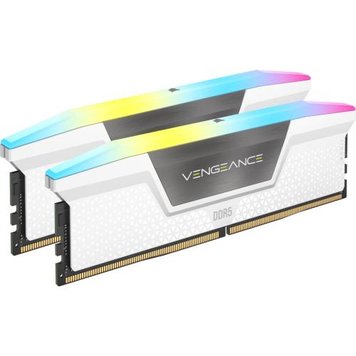 Пам'ять 16Gb x 2 (32Gb Kit) DDR5, 5200 MHz, Corsair Vengeance RGB, White (CMH32GX5M2B5200C40W) 7861980 фото