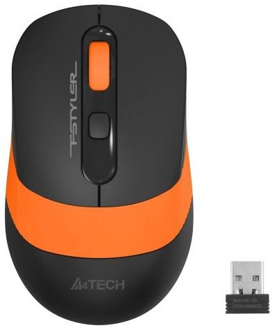 Мышь A4Tech Fstyler FG10S 2000dpi Black+Orange, USB, Wireless, бесшумная 6040650 фото