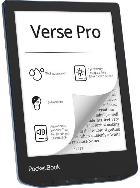 Електронна книга 6" PocketBook Verse Pro, Azure (PB634-A-CIS) 8250210 фото