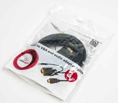 Кабель HDMI (M) - VGA (M), Cablexpert, Black, 3 м, аудіокабель (A-HDMI-VGA-03-10) 6205020 фото