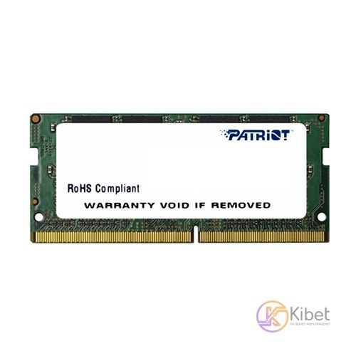 Модуль памяти SO-DIMM, DDR4, 8Gb, 2400 MHz, Patriot, 1.2V, 17-17-17-39 (PSD48G24 4645380 фото