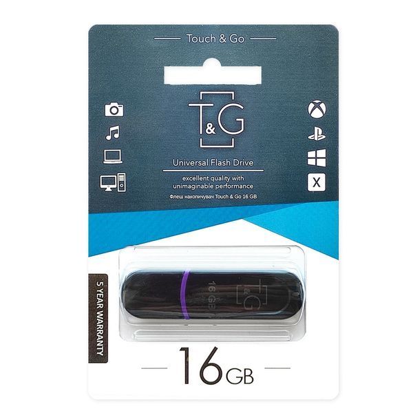 Флеш накопичувач USB 16Gb T&G Classic TG012, Black, USB 2.0 (TG012-16GBBK) 4944330 фото