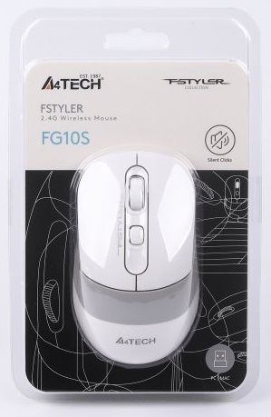 Мышь A4Tech Fstyler FG10S 2000dpi White, USB, Wireless, бесшумная 6040680 фото