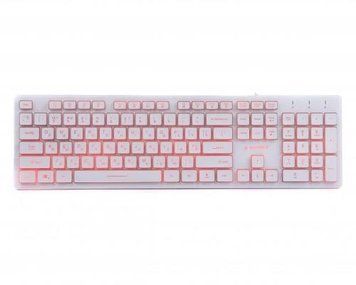 Клавиатура Gembird KB-UML3-01-W-UA, 3-х цветная подсветка клавиш, USB, White (KB-UML3-01-W-UA) 6496950 фото