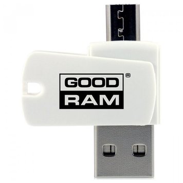 Картридер внешний Goodram AO20, White, USB 2.0 - microUSB OTG (AO20-MW01R11) 6109500 фото