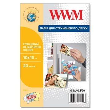 Фотобумага WWM, с магнитной подложкой, глянцевая, A6 (10х15), 20 л (G.MAG.F20) 1272030 фото