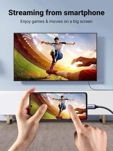 Кабель HDMI (M) - Type-C (M), 1.5 м, Black, Ugreen MM142, 4K / 60 Гц (50570) 9732870 фото