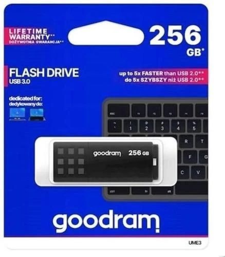 Флеш накопитель USB 256Gb Goodram UME3, Black, USB 3.2 Gen 1 (UME3-2560K0R11) 8532240 фото