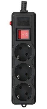 Фільтр мережевий Gembird, 3 розетки, 4.5 м, Black (SPG3-G-15B-PRO) 7809330 фото