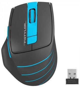 Миша A4Tech Fstyler FG30S, Gray/Blue, USB, бездротова, оптична, безшумна, 2000 dpi 6040710 фото