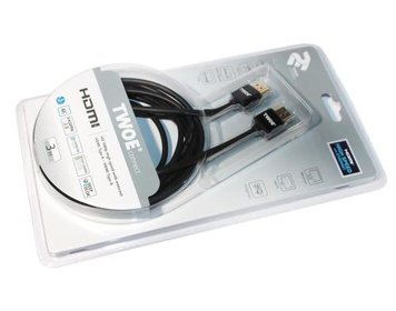 Кабель HDMI - HDMI 3 м 2E Black, V2.0, позолочені конектори, Ultra Slim (2EW-1119-3m) 4716000 фото