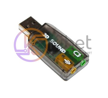 Звуковая карта USB 2.0, 5.1, Dynamode 3D Sound, Black, 90 дБ, Xear 3D, Blister ( 4480050 фото