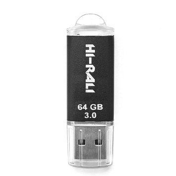 Флеш накопитель USB 64Gb Hi-Rali Rocket, Black, USB 3.0 (HI-64GB3VCBK) 9156030 фото