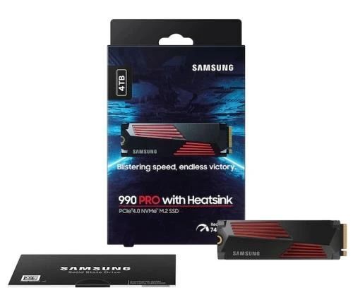 Твердотельный накопитель SSD 4Tb, Samsung 990 Pro, PCI-E 4.0 x4, M.2 (MZ-V9P4T0CW) 8355840 фото