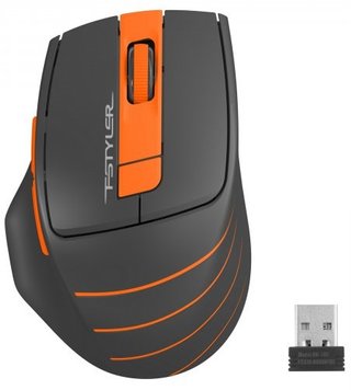 Мышь A4Tech Fstyler FG30S, Gray/Orange, USB, беспроводная, оптическая, бесшумная 6040800 фото