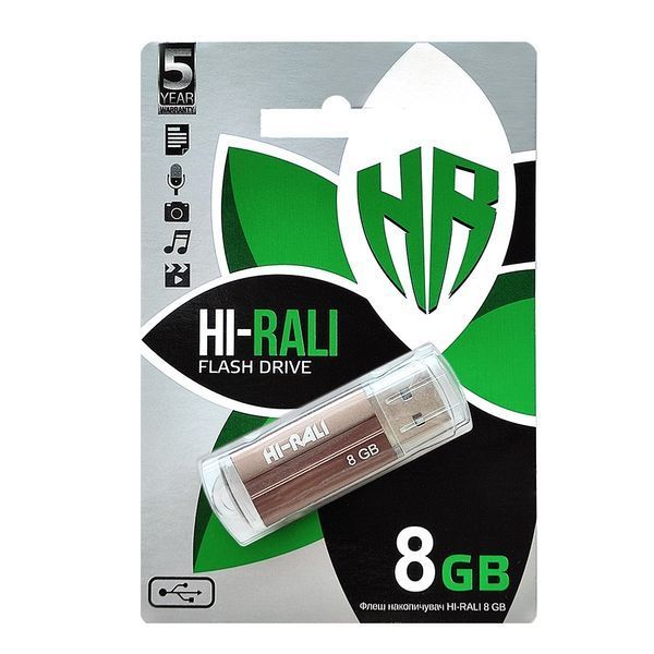Флеш накопичувач USB 8Gb Hi-Rali Corsair, Bronze, USB 2.0 (HI-8GBCORBR) 4822620 фото