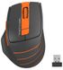 Мышь A4Tech Fstyler FG30S, Gray/Orange, USB, беспроводная, оптическая, бесшумная 6040800 фото 1