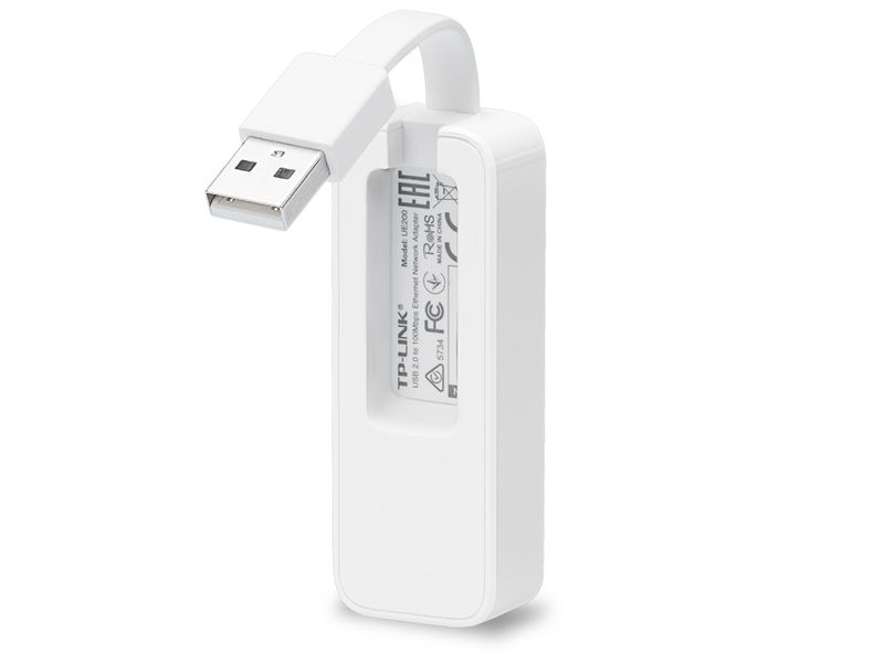 Сетевой адаптер USB 2.0 - Ethernet, 10/100 Мбит/с, TP-LINK UE200, White/Blue, чипсет RTL8152B 4588890 фото