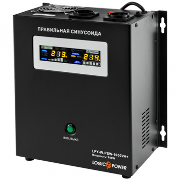 Джерело безперебійного живлення LogicPower LPY-W-PSW-1000VA+ (700Вт) 10A/20A с правильной синусоидой 12В 4174770 фото