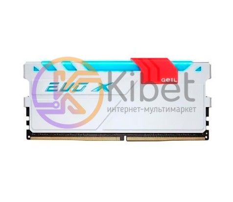 Модуль памяти 16Gb DDR4, 2400 MHz, Geil Evo X, White Blue, 16-16-16-36, 1.2V, с 4776480 фото