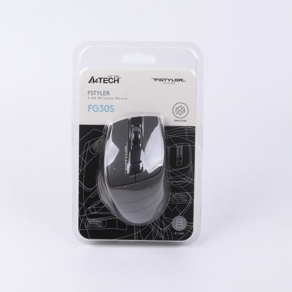 Миша A4Tech Fstyler FG30S, Gray, USB, бездротова, оптична, безшумна 6040740 фото