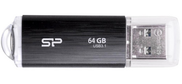 Флеш накопичувач USB 64Gb Silicon Power Blaze B02, Black, USB 3.2 Gen 1 (SP064GBUF3B02V1K) 6478260 фото