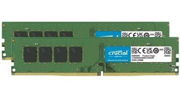 Память 32Gb x 2 (64Gb Kit) DDR4, 3200 MHz, Crucial, CL22, 1.2V (CT2K32G4DFD832A) 9720360 фото