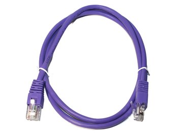 Патч-корд 1 м, UTP, Violet, Cablexpert, литий, RJ45, кат.5е (PP12-1M/V) 4804470 фото