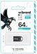 Флеш накопичувач USB 64Gb Wibrand Hawk, Black, USB 2.0 (WI2.0/HA64M1B) 8603370 фото 2