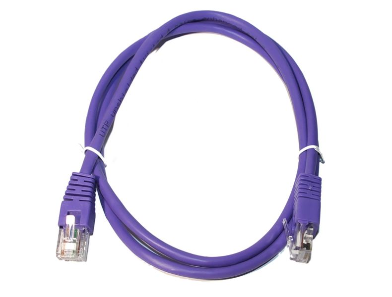 Патч-корд 1 м, UTP, Violet, Cablexpert, литий, RJ45, кат.5е (PP12-1M/V) 4804470 фото