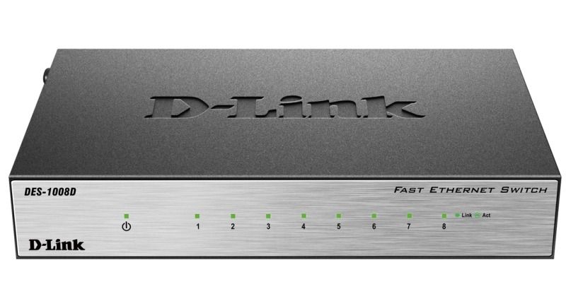 Комутатор D-Link DES-1008D 8port 10/100BaseTX, compact case 5344230 фото