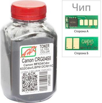 Тонер + чіп Canon MF610/MF630, Black, 110 г, AHK (1505206) 5208240 фото