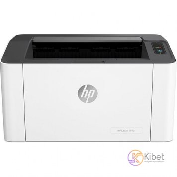 Принтер лазерний ч/б A4 HP Laser 107a, White/Black, 1200x1200 dpi, до 20 стор/хв, USB, картридж 106A (4ZB77A) 5259840 фото