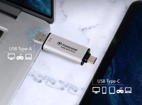 Зовнішній накопичувач SSD, 2Tb, Transcend ESD310, Silver (TS2TESD310S) 8215740 фото