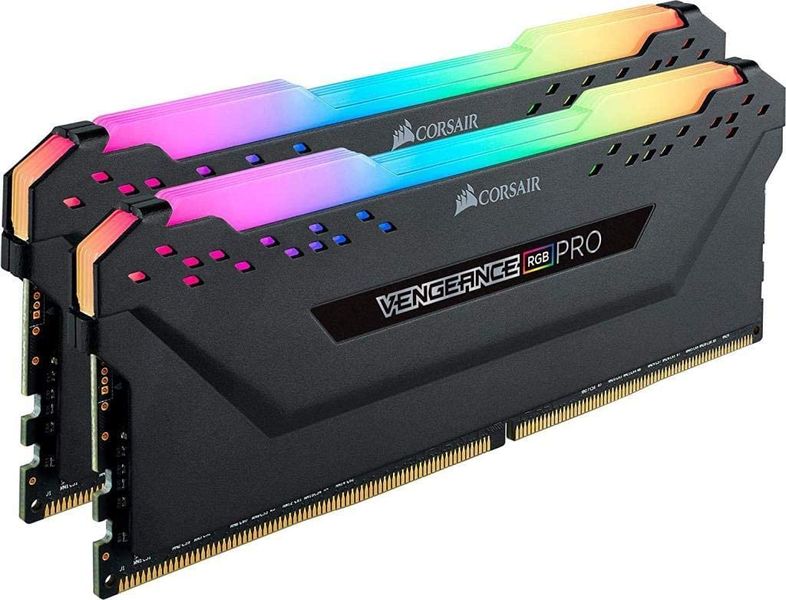 Память 32Gb x 2 (64Gb Kit) DDR4, 3200 MHz, Corsair Vengeance RGB Pro, Black (CMW64GX4M2E3200C16) 6456600 фото