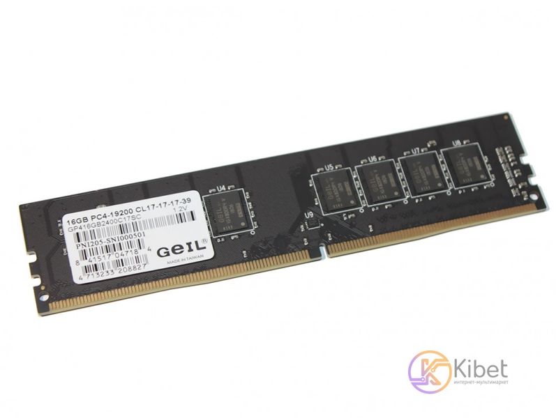 Модуль памяти 16Gb DDR4, 2400 MHz, Geil Pristine, 17-17-17, 1.2V (GP416GB2400C17 4776450 фото