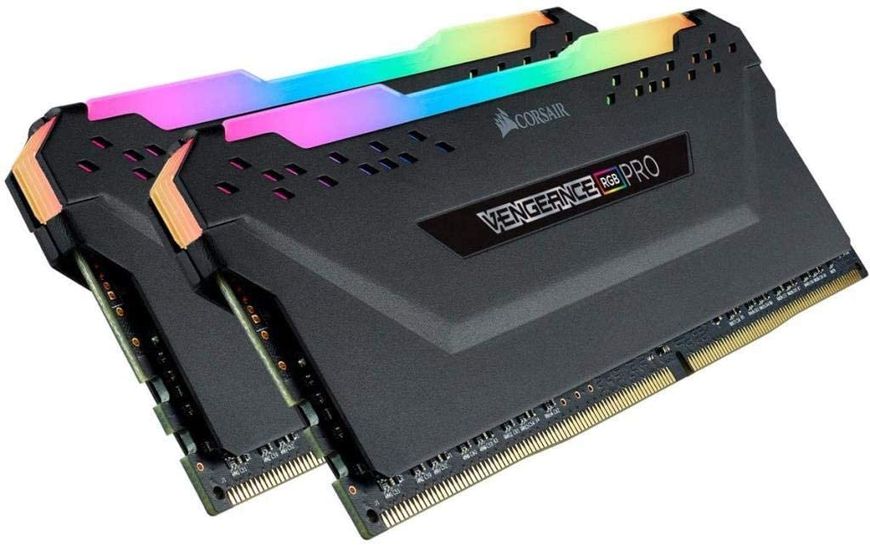 Пам'ять 32Gb x 2 (64Gb Kit) DDR4, 3200 MHz, Corsair Vengeance RGB Pro, Black (CMW64GX4M2E3200C16) 6456600 фото