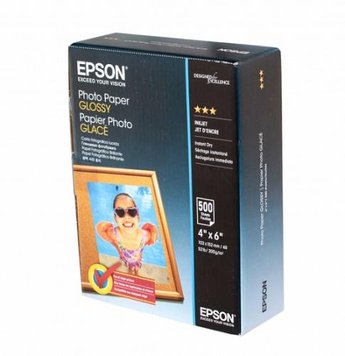 Фотопапір Epson, глянсовий, A6 (10x15), 200 г/м², 500 арк (C13S042549) 3093630 фото