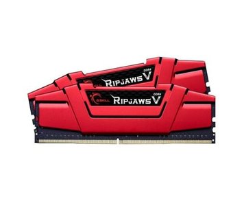 Пам'ять 4Gb x 2 (8Gb Kit) DDR4, 2400 MHz, G.Skill Ripjaws V, Red (F4-2400C15D-8GVR) 4596210 фото