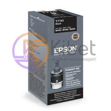 Чернила Epson 774, Black Pigment, для M100 105 200 205, L605 655 1455, 140 мл (C 2927160 фото