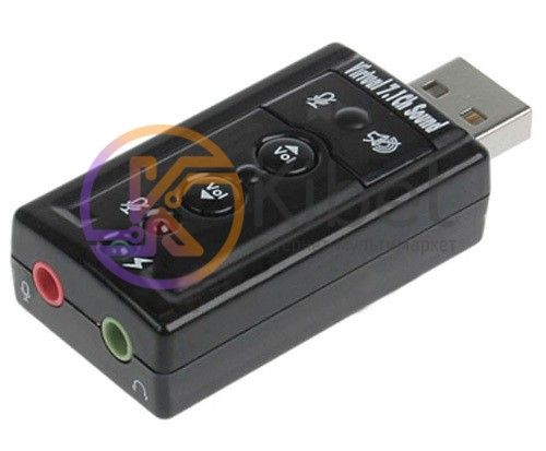 Звуковая карта USB 2.0, 7.1, 3D Sound, OEM 1247850 фото