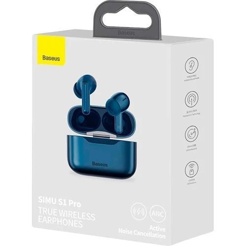 Навушники бездротові Baseus SIMU ANC S1 Pro, Blue (NGS1P-03) 9592230 фото