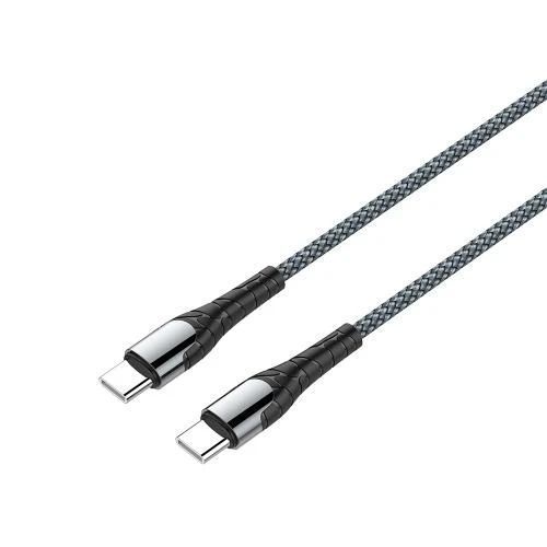 Кабель Type-C - Type-C, 2 м, Grey, ColorWay, 65 Вт, 3A (CW-CBPDCC039-GR) 6745980 фото