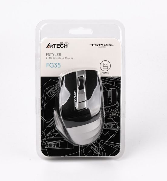 Мышь A4Tech Fstyler FG35 2000dpi Grey, USB, Wireless 5730420 фото