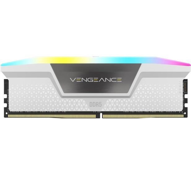 Память 16Gb x 2 (32Gb Kit) DDR5, 6000 MHz, Corsair Vengeance RGB, White (CMH32GX5M2E6000Z36W) 9507840 фото