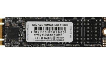 Твердотільний накопичувач SSD 512Gb, AMD R3, SATA3, M.2 (R3MS0512G8) 9019230 фото