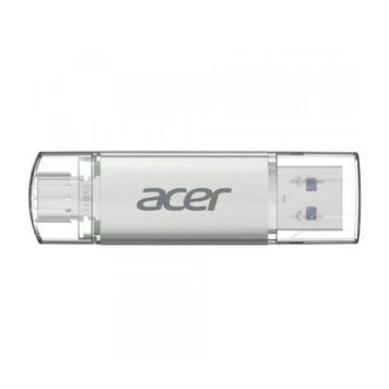 Флеш накопитель USB 128Gb Acer UT300, Silver, Type-C / USB 3.2 Gen 1 (BL.9BWWA.590) 9821280 фото