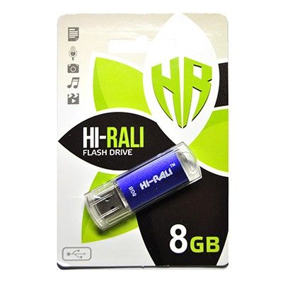 Флеш накопичувач USB 8Gb Hi-Rali Rocket, Blue, USB 2.0 (HI-8GBVCBL) 4561170 фото