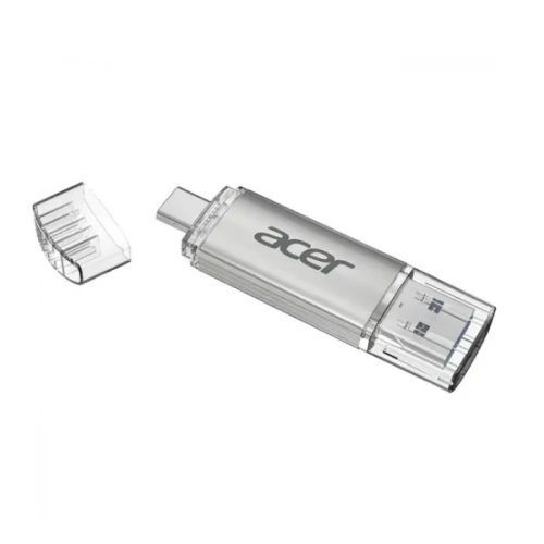 Флеш накопитель USB 128Gb Acer UT300, Silver, Type-C / USB 3.2 Gen 1 (BL.9BWWA.590) 9821280 фото